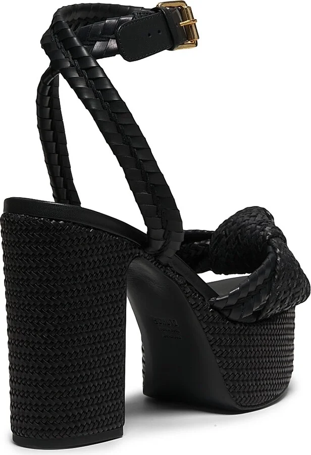 Women's Khari 100MM Knotted Leather Platform Sandals - Natural - Size 6.5 - Image 10