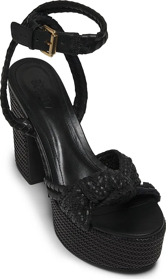 Women's Khari 100MM Knotted Leather Platform Sandals - Natural - Size 6.5 - Image 11