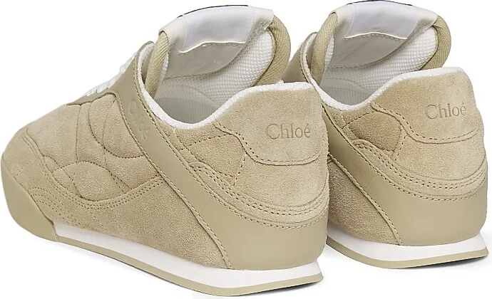 Women's Kick Quilted Low-Top Sneakers - Pale Khaki - Size 5 - Image 3