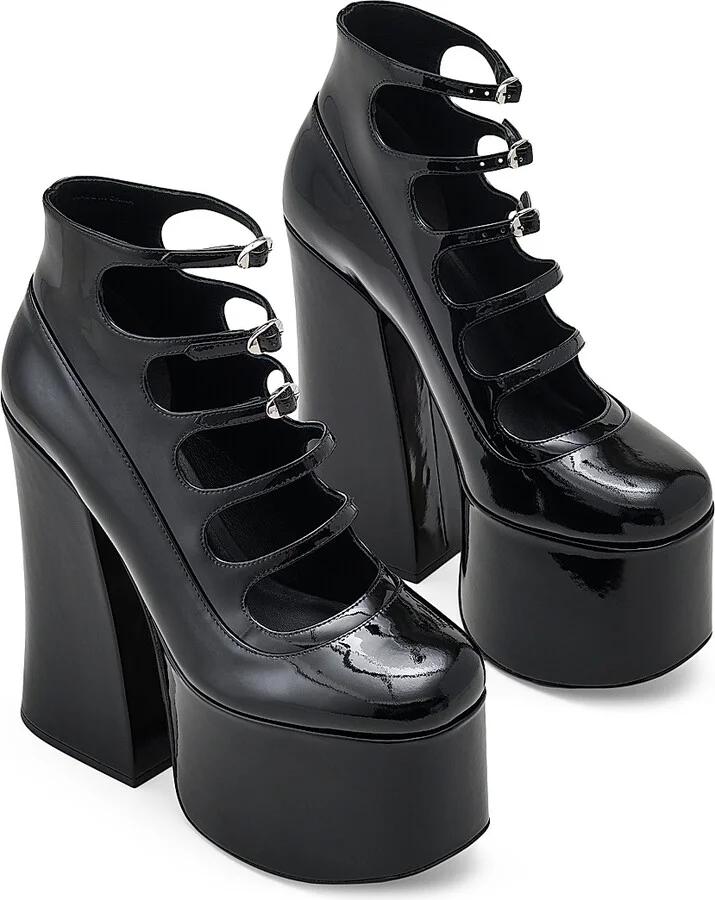 Women's Kiki 160MM Leather Platform Ankle Boots - Black - Size 5 - Image 2