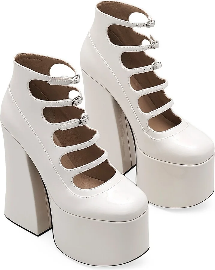 Women's Kiki 160MM Leather Platform Ankle Boots - Black - Size 5 - Image 8