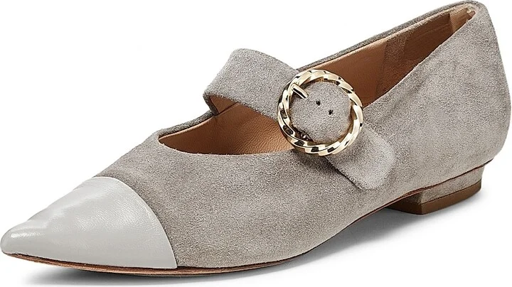 Women's Kiki Flat Buckle Ballet Flats - Grey - Size 6 - Image 2