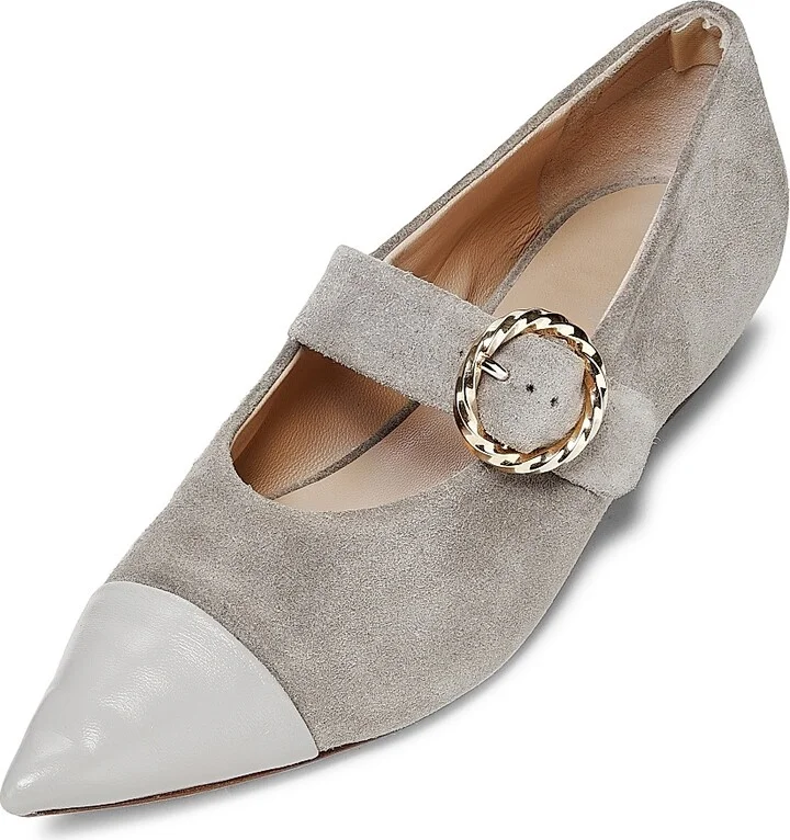 Women's Kiki Flat Buckle Ballet Flats - Grey - Size 6 - Image 4