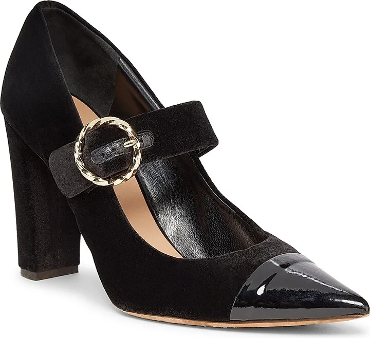 Women's Kiki Heel 100MM Buckle-Detail Pumps - Black - Size 5 - Image 2