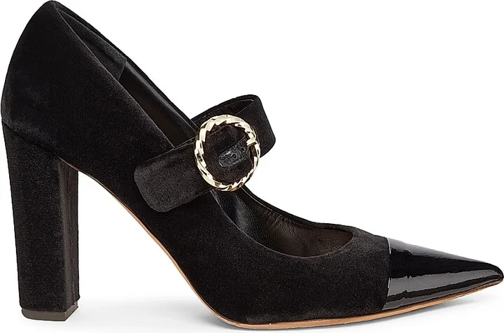 Women's Kiki Heel 100MM Buckle-Detail Pumps - Black - Size 5