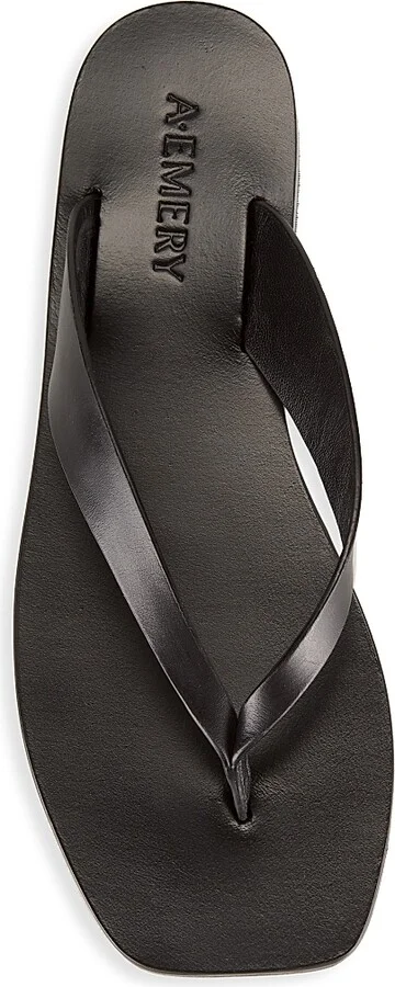 Women's Kinto Leather Flip-Flops - Black - Size 5 - Image 5