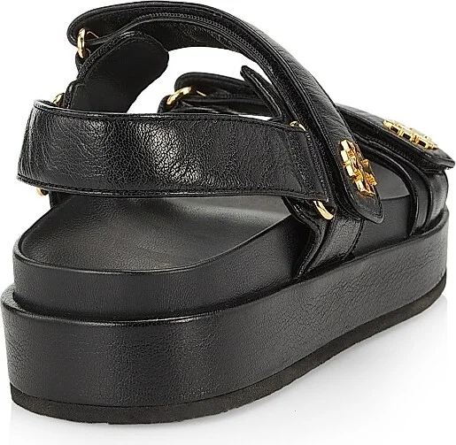 Women's Kira Sport Leather Sandals - Black - Size 10 - Image 3