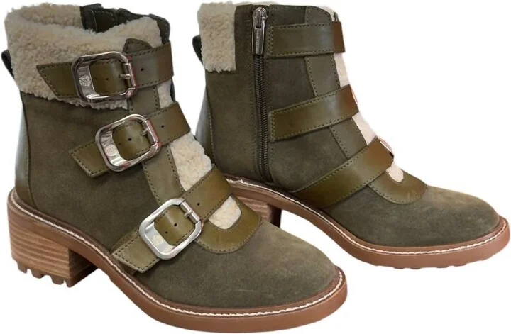 Women's Klerica Leather Boots In Olive