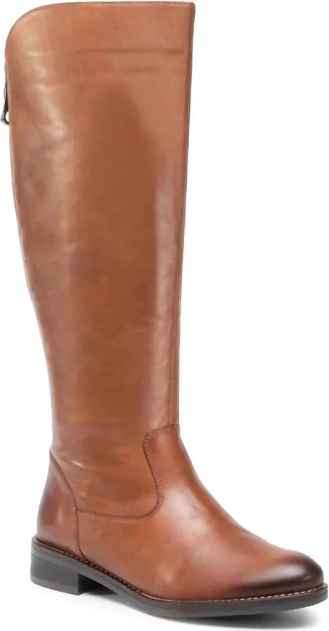 Women's Knee High Boots In Tan