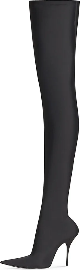 Women's Knife 110mm Over-The-Knee Boots - Black - Size 7 - Image 4