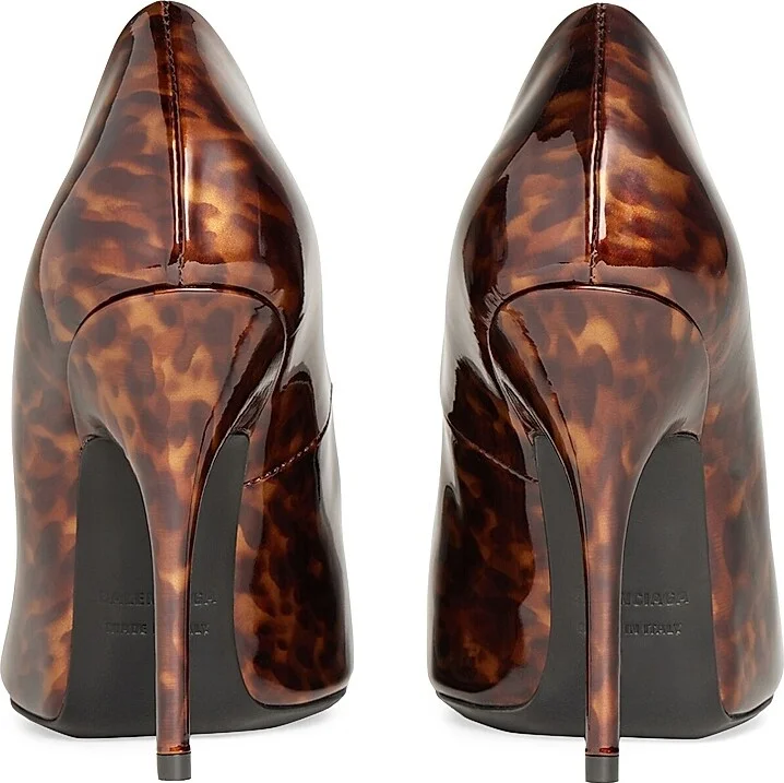 Women's Knife 110MM Pumps in Tortoise Shell Print - Brown - Size 5 - Image 3