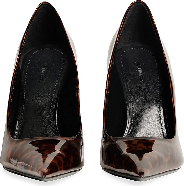Women's Knife 110MM Pumps in Tortoise Shell Print - Brown - Size 5 - Image 4