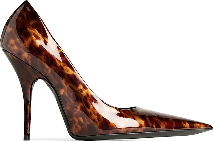 Women's Knife 110MM Pumps in Tortoise Shell Print - Brown - Size 5