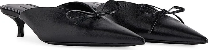 Women's Knife Bow 40MM Mules - Black - Size 8 - Image 2