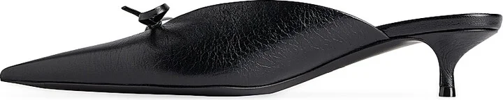 Women's Knife Bow 40MM Mules - Black - Size 8 - Image 6