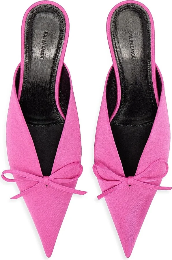 Women's Knife Bow 40MM Mules - Pink - Size 6 - Image 5