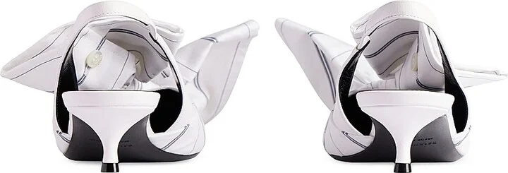 Women's Knife Chemise 40MM Slingback Pumps - White - Size 6 - Image 3