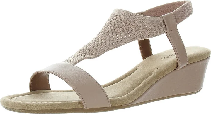 Womens Knit Man Made Platform Sandals
