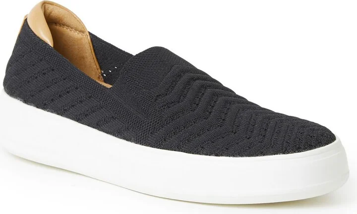 Womens Knit Man Made Slip-On Sneakers