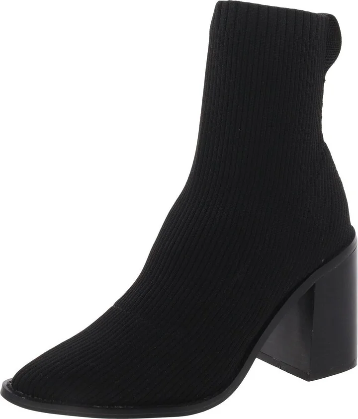Womens Knit Pull On Ankle Boots