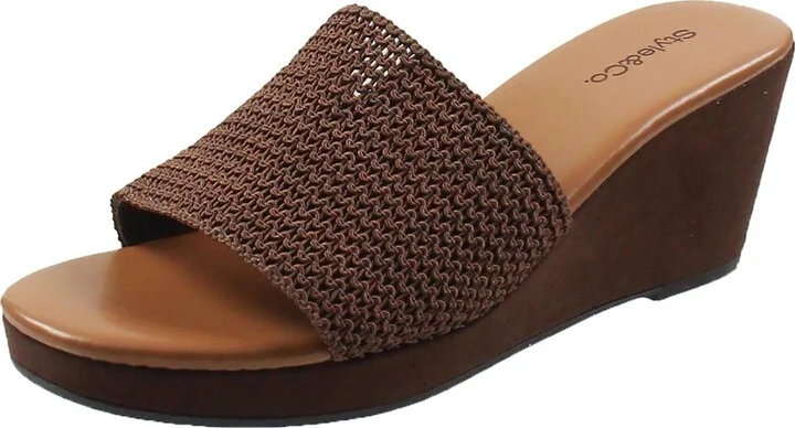 Womens Knit Wedge Sandals