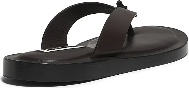 Women's Knotted Leather Sandals - Chocolate - Size 10 - Image 3