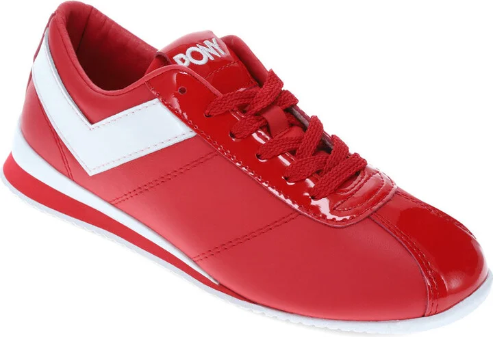 Womens KO-Low Patent Genuine Leather Premium Lace Up Athletic Sneaker Shoe
