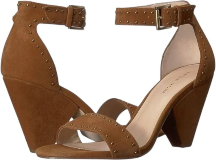 Women's Krista Sandal In Cognac Kid Suede