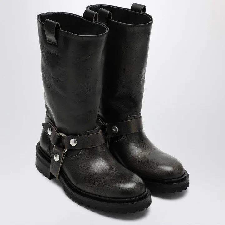 Women's Kurt Boots In Leather With Buckle