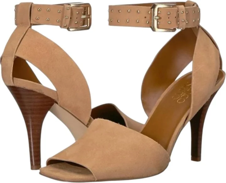 Women's L-Pepita Heeled Sandal In Camel