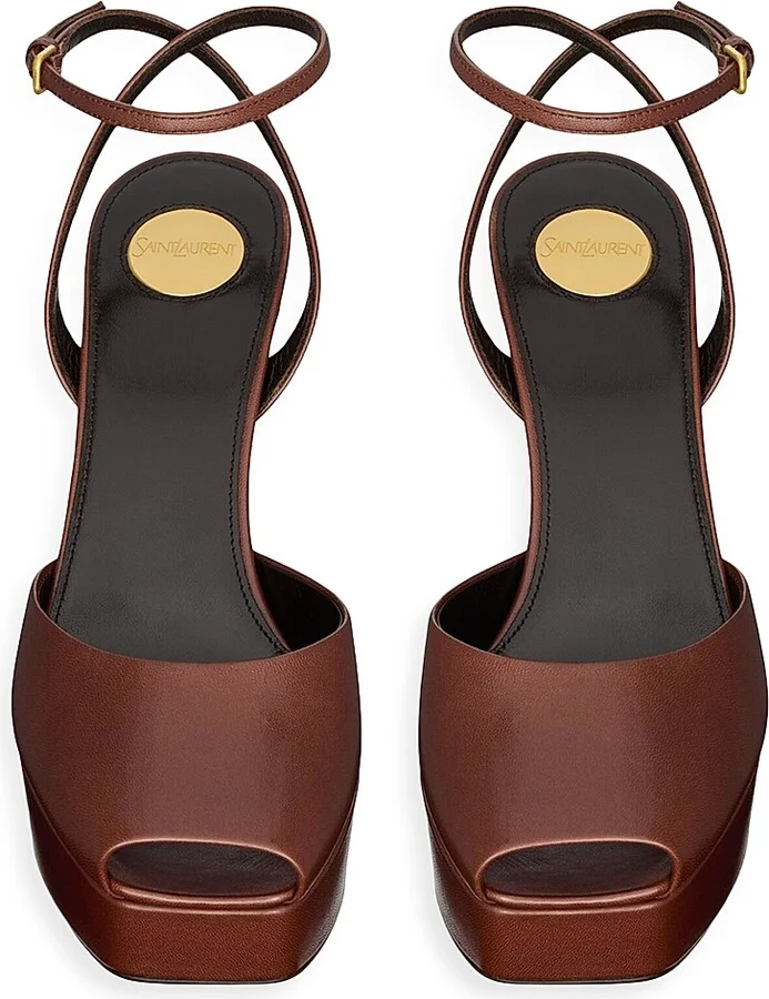 Women's La Scandale Platform Sandals in Smooth Leather - Aesthetic Brown - Size 5 - Image 3
