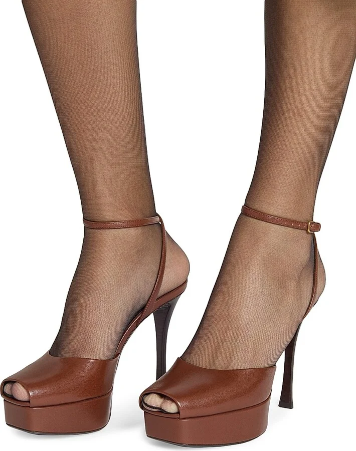 Women's La Scandale Platform Sandals in Smooth Leather - Aesthetic Brown - Size 5 - Image 4