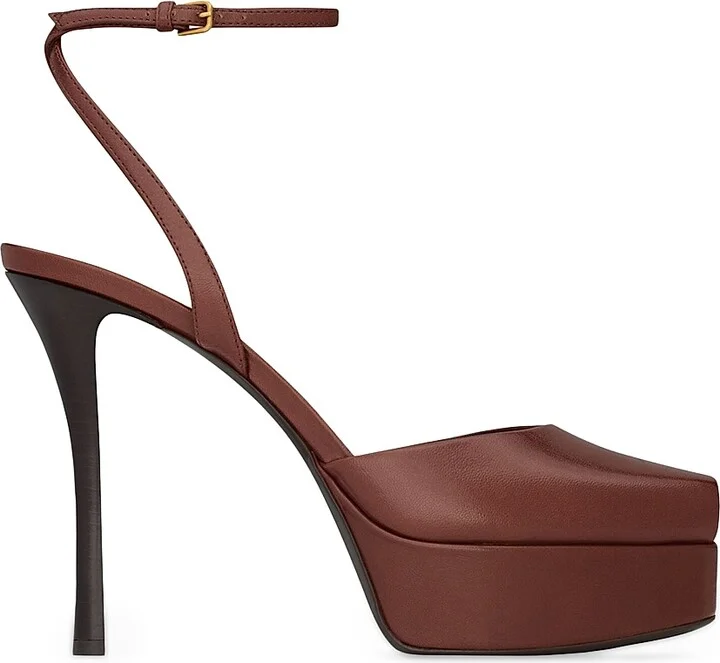 Women's La Scandale Platform Sandals in Smooth Leather - Aesthetic Brown - Size 5