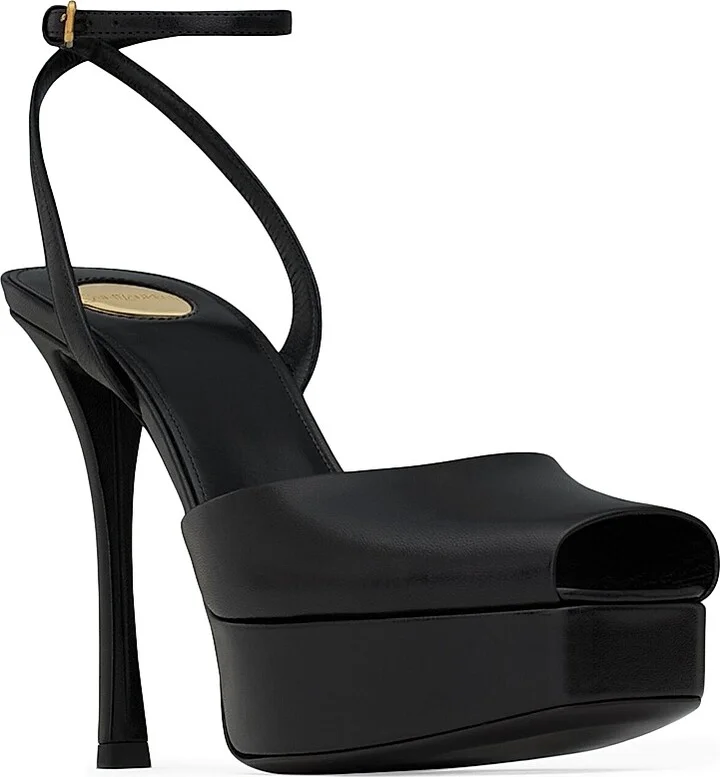 Women's La Scandale Platform Sandals in Smooth Leather - Black - Size 8 - Image 2