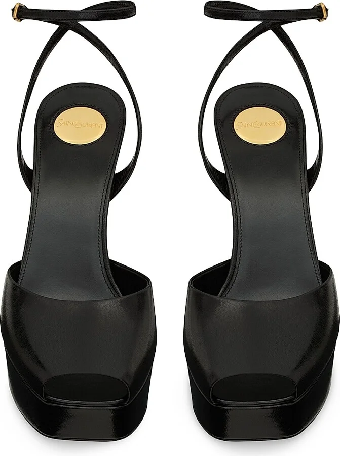 Women's La Scandale Platform Sandals in Smooth Leather - Black - Size 8 - Image 3
