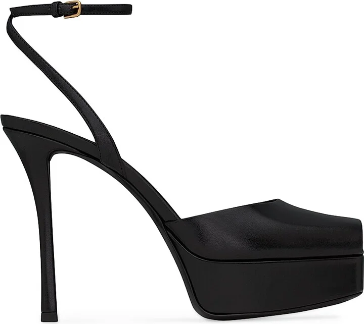 Women's La Scandale Platform Sandals in Smooth Leather - Black - Size 8