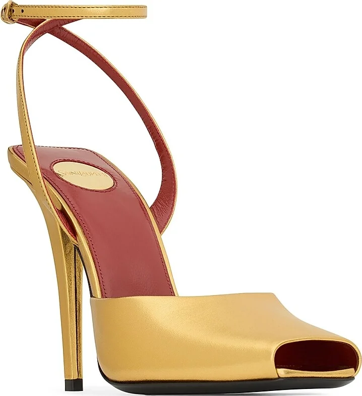 Women's La Scandale Sandals in Metallic Leather - Sun Gold - Size 6 - Image 2
