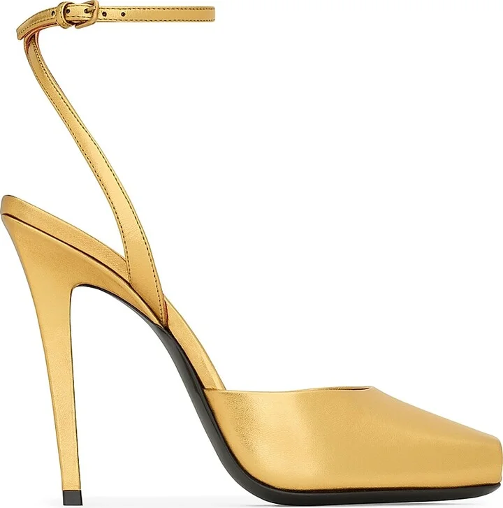 Women's La Scandale Sandals in Metallic Leather - Sun Gold - Size 6
