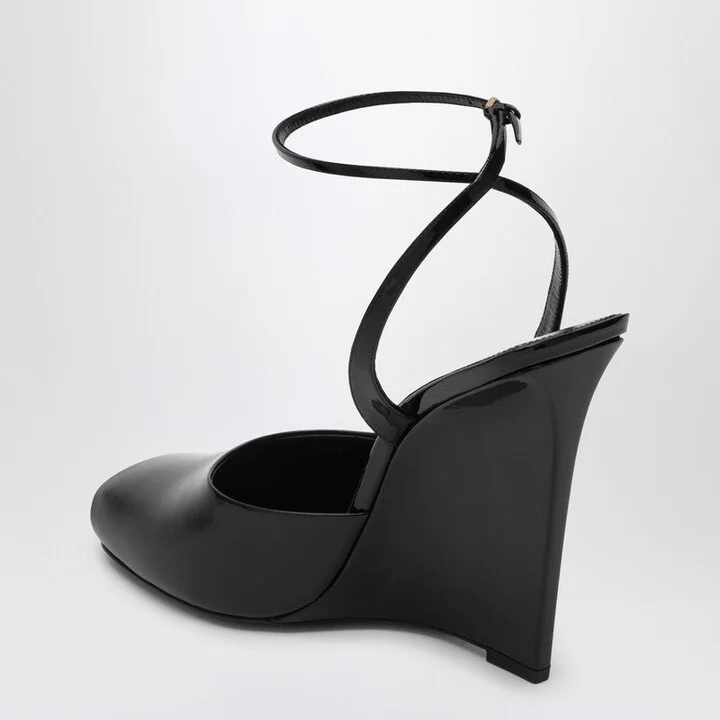 Women's La Scandale Wedge In Black Patent Leather - Image 2
