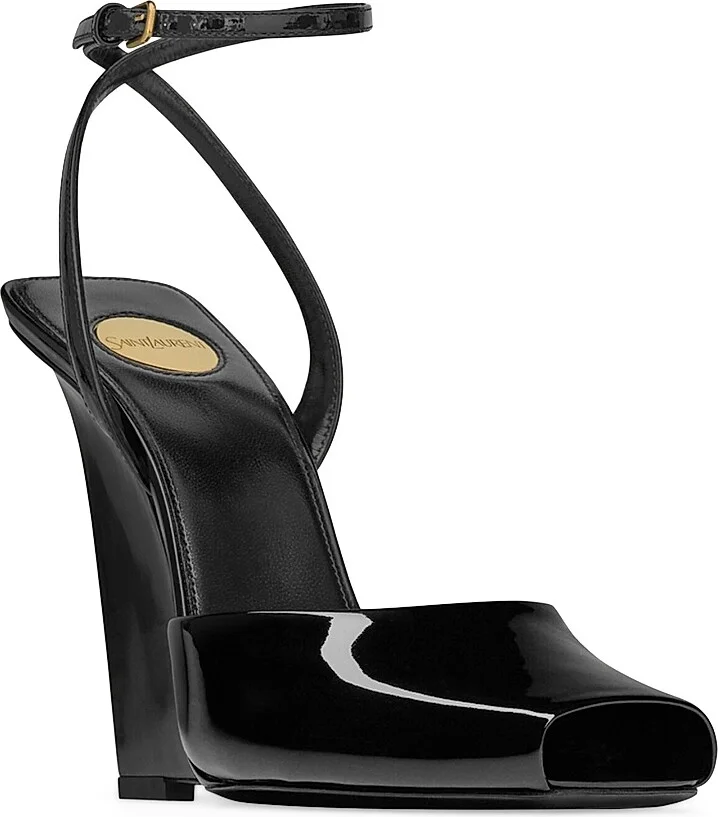 Women's La Scandale Wedges in Patent Leather - Black - Size 5 - Image 2