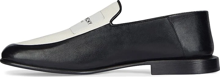 Women's Label Loafers in Leather and Canvas - Black Natural - Size 5 - Image 3