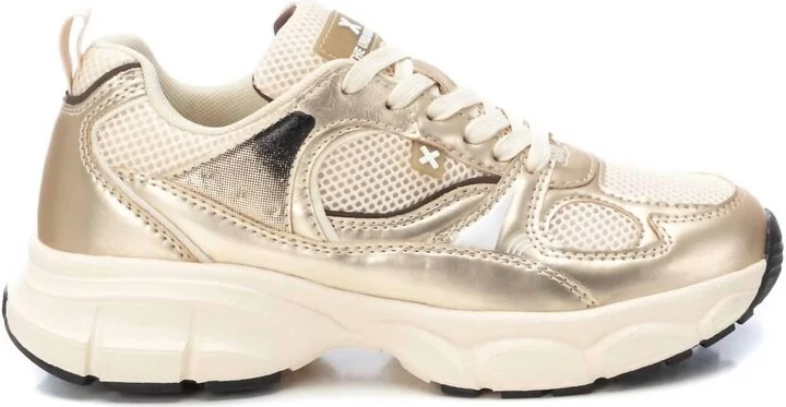 Women's Lace Closure Sneakers In Gold