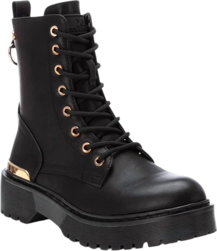 Women's Lace-Up Booties In Black