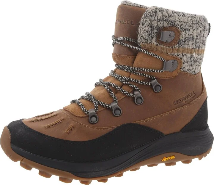Womens Lace Up Cold Weather Shearling Boots