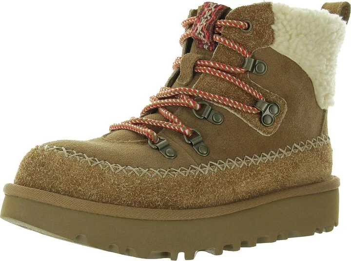 Womens Lace-Up Faux Fur Winter & Snow Boots