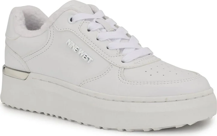 Womens Lace-Up Faux Leather Casual And Fashion Sneakers