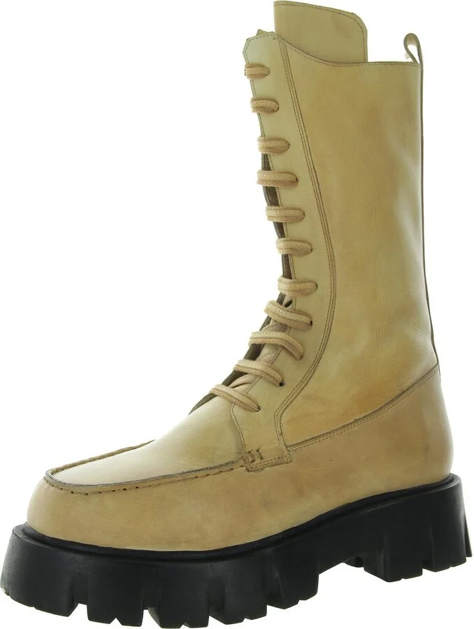 Womens Lace-Up Knee-High Boots