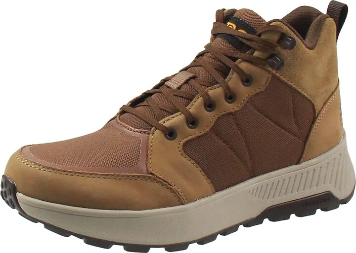 Womens Lace-Up Leather Ankle Boots
