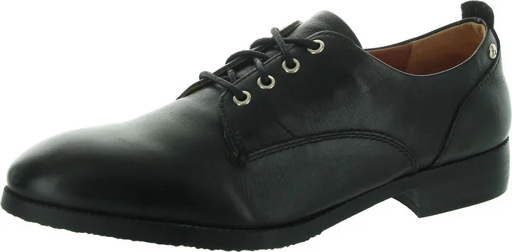 Womens Lace-Up Leather Oxfords