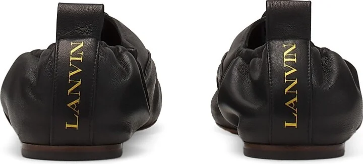 Women's Lace-Up Leather Slippers - Black - Size 5 - Image 4